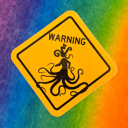 Warning!!! Tentacles Sticker