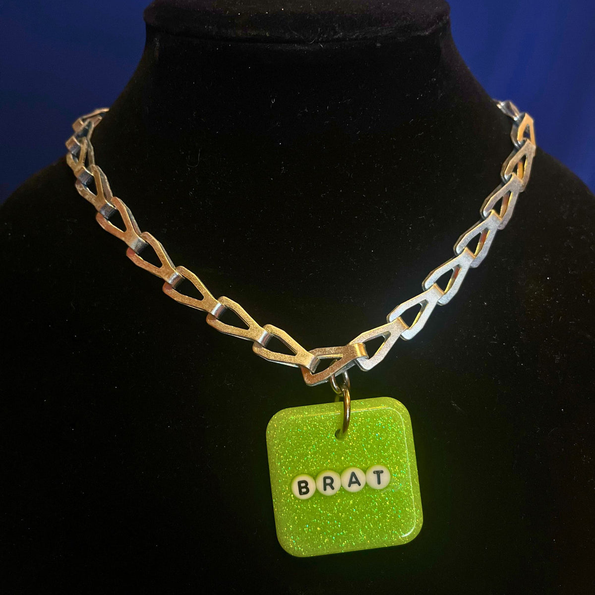 "Brat" Resin Chain Necklace