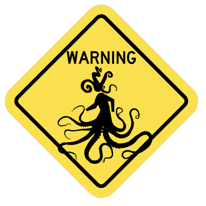 Warning!!! Tentacles Sticker