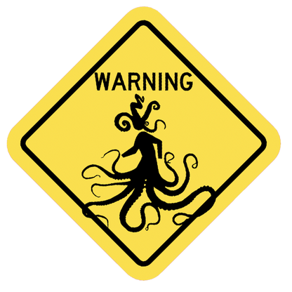 Warning!!! Tentacles Sticker